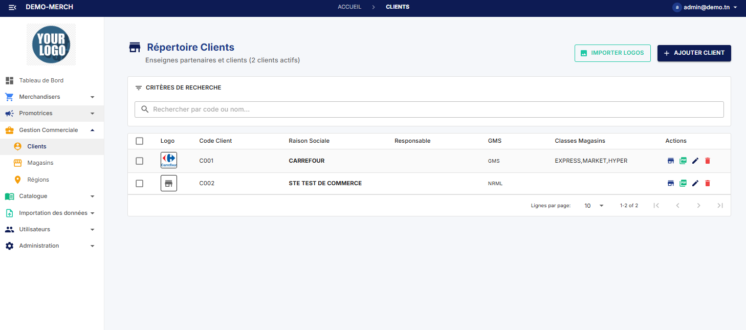 Gestion clients